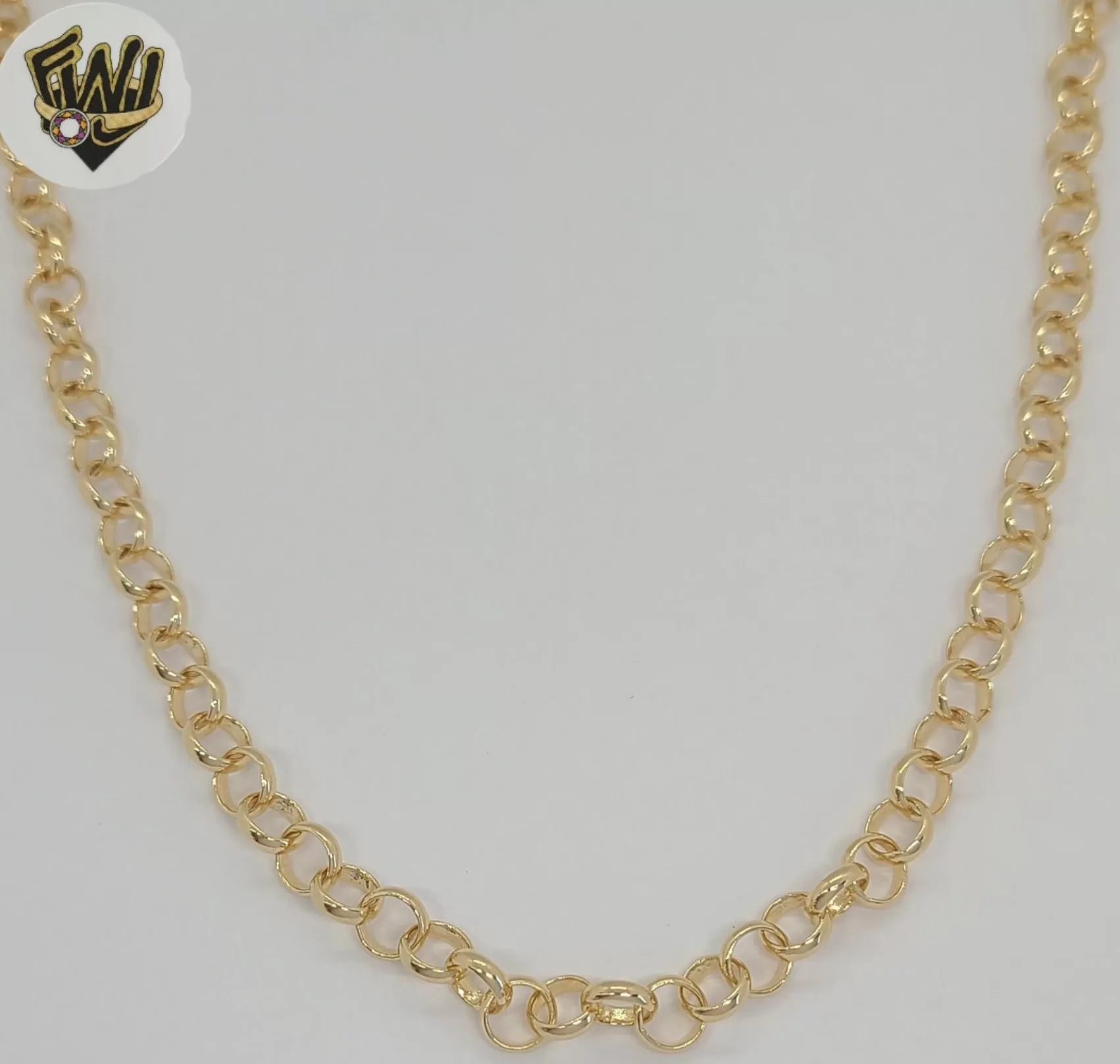 (1-1887) Gold Laminate - 7mm Rolo Link Chain - BGF