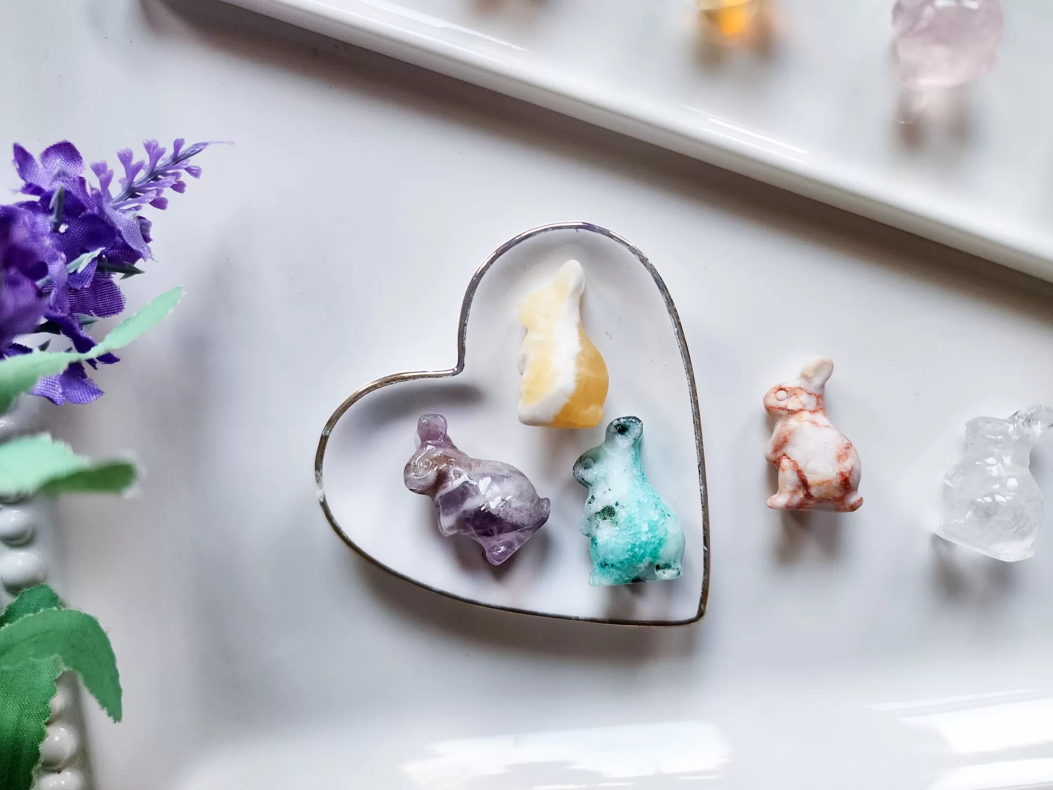 1 Crystal Mini Bunny Carving