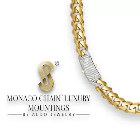 14k Classic Luxury Monaco Chain 8mm 20inch