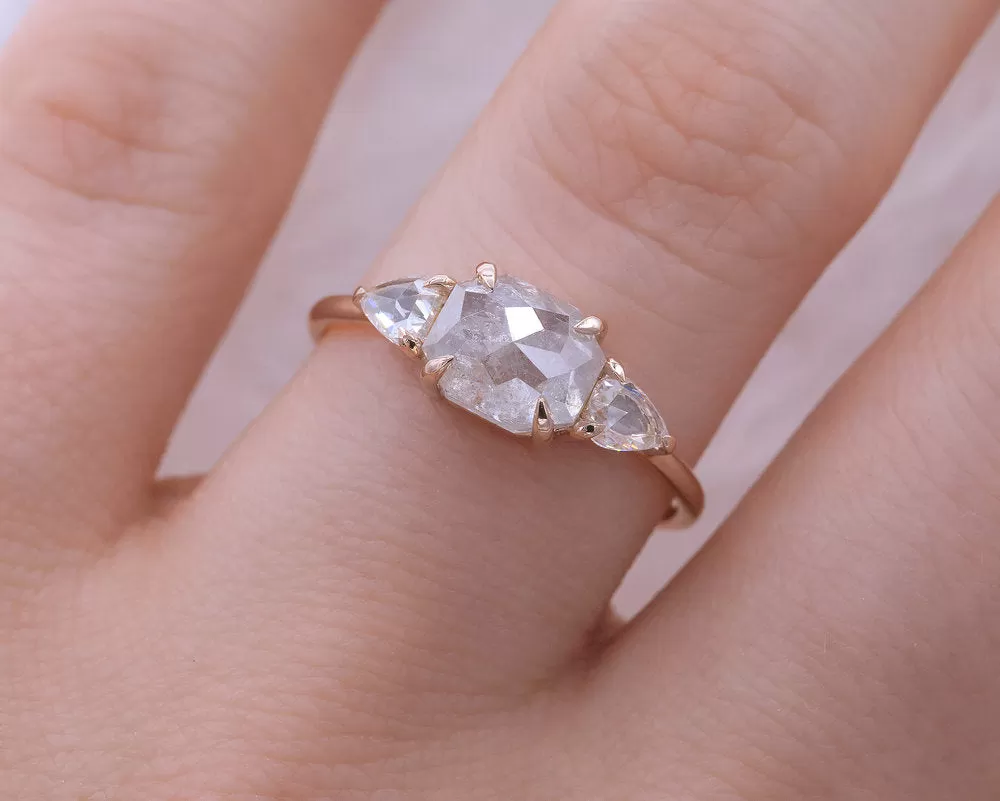 1.79-Carat Rustic Grey Diamond Ring