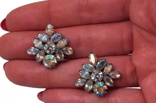 1950s Schoffel & Co Crystal Earrings