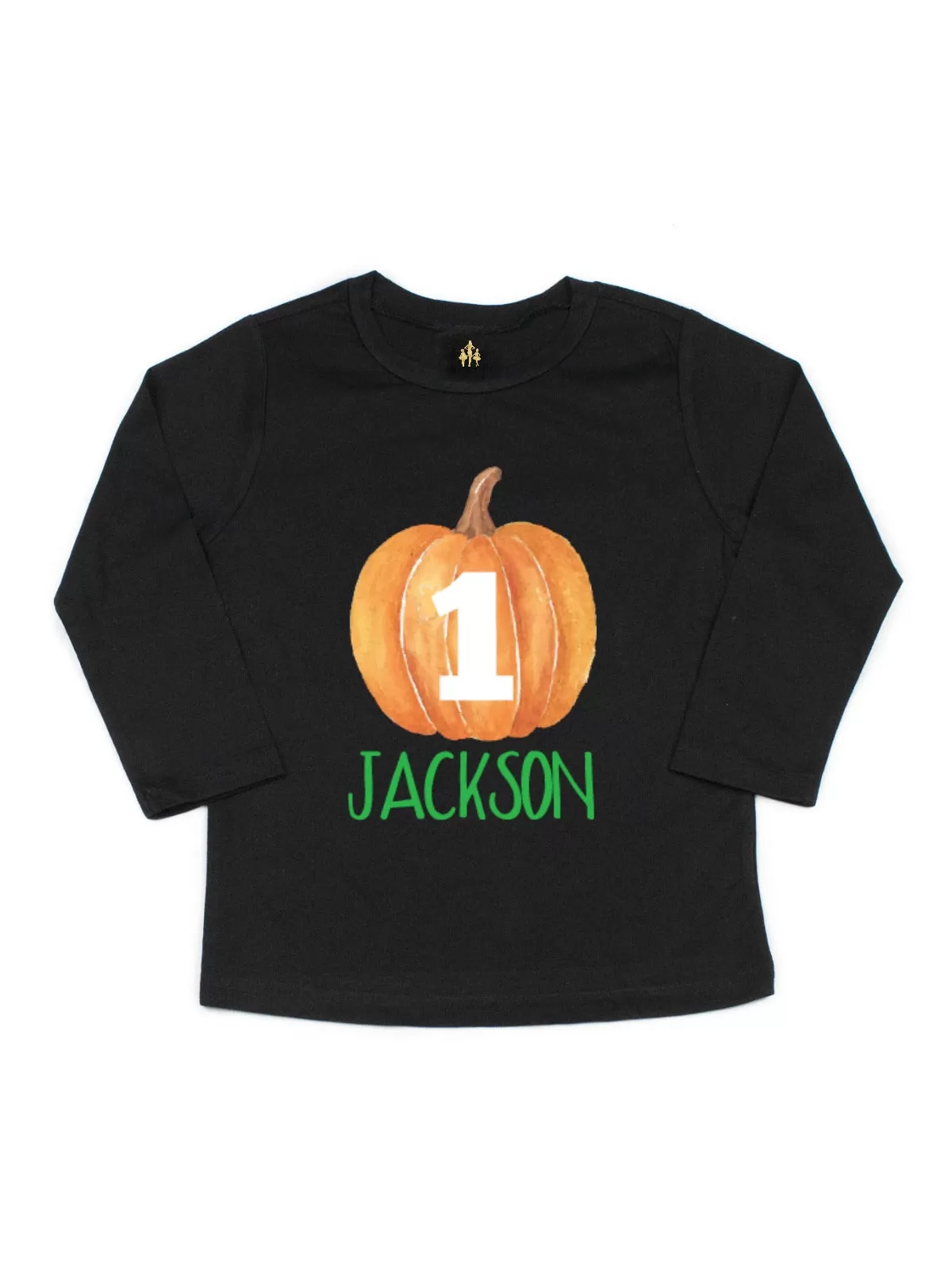 1st Birthday Pumpkin Birthday Shirt - Black