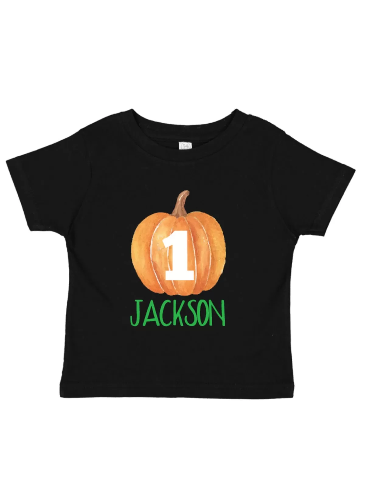 1st Birthday Pumpkin Birthday Shirt - Black