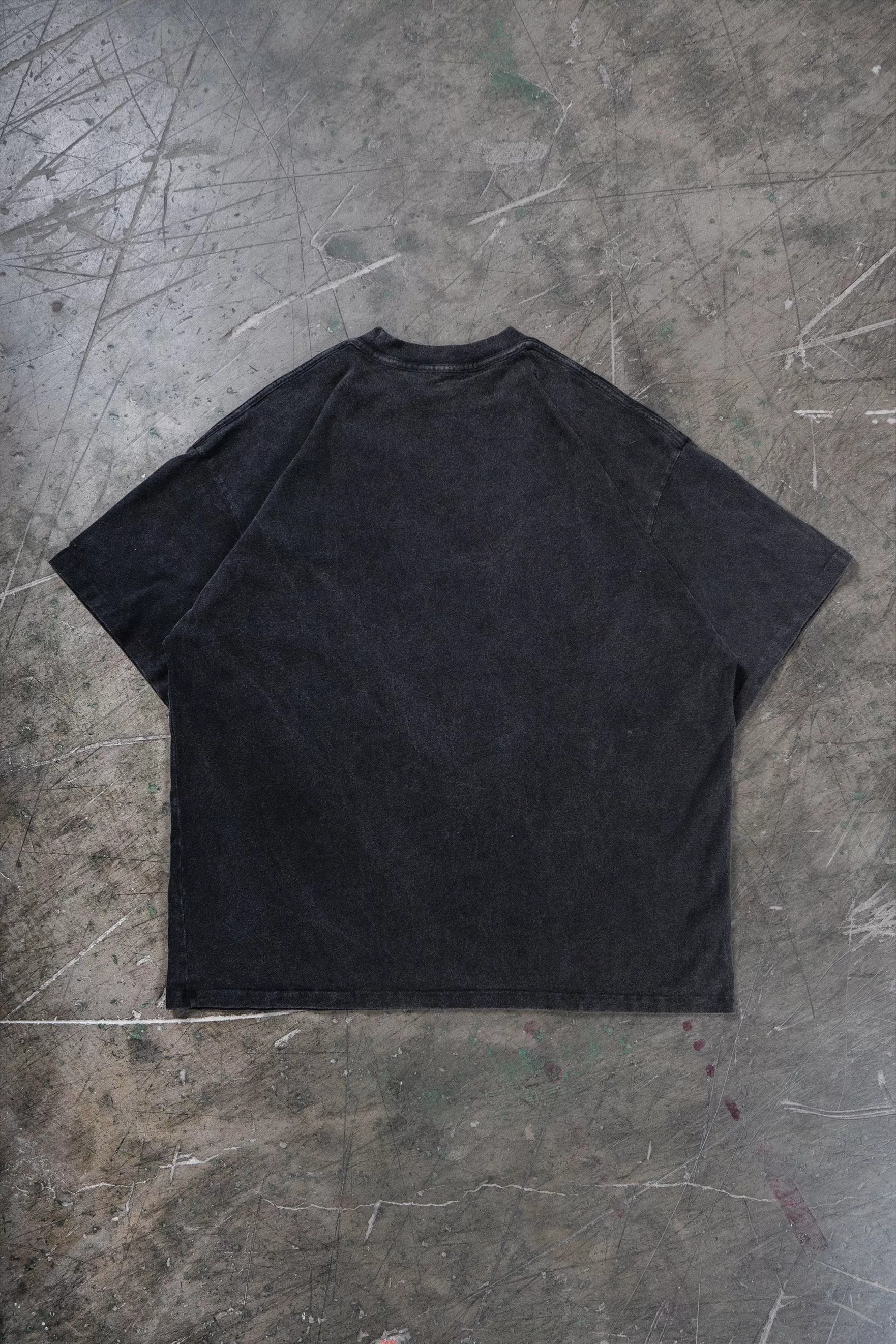 3D BUBBLE BLACK WASHED T-SHIRT