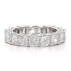 4.18ctw Radiant Diamond Eternity Band - Platinum