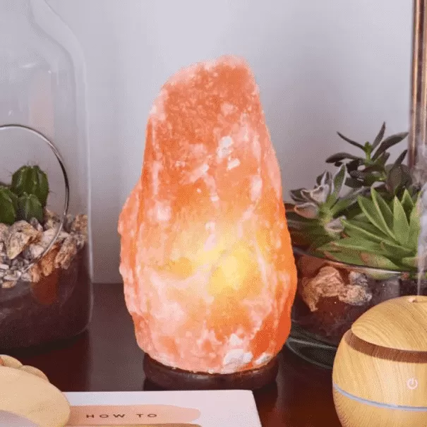 6 - 8 Inches Big Himalayan Pink Salt Lamp Natural Rock Shape for Home Decoration