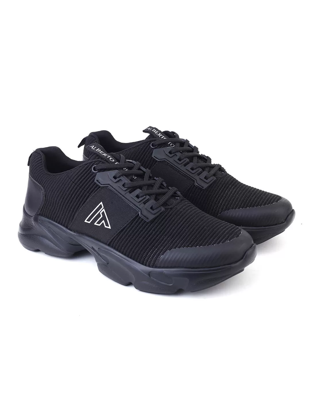 Alberto Torresi Black Laceup Sports Shoes