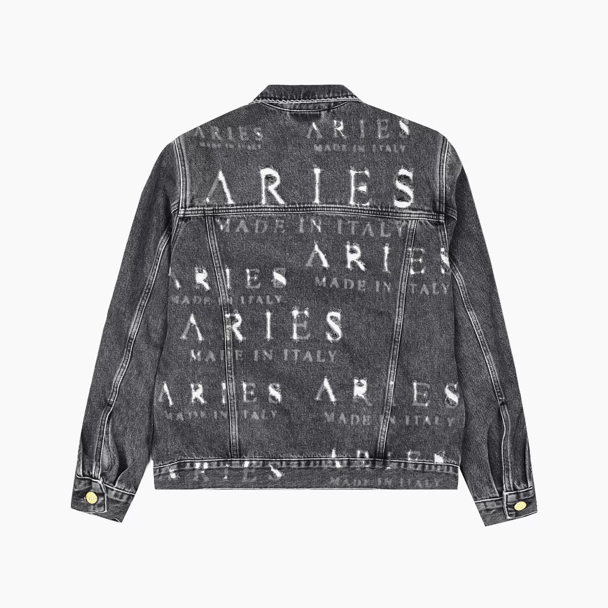 ARIES Destroyed Zip Through Jean Jacket