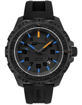 ArmourLite Isobrite Eclipse Series - Blue & Orange Tritium - Black Rubber - T100