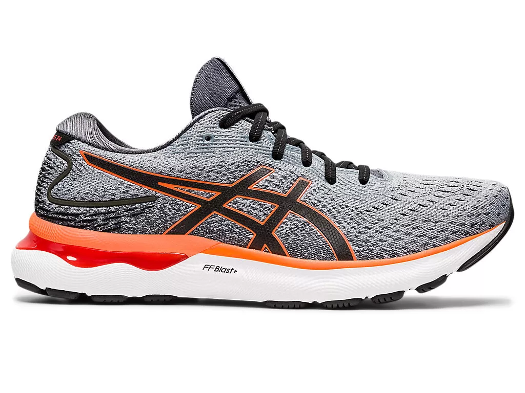 ASICS Men's GEL-NIMBUS 24 (Sheet Rock/Shocking Orange)