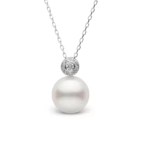 Aura Collection 10.0-11.0 mm White South Sea Pearl and Diamond Pendant