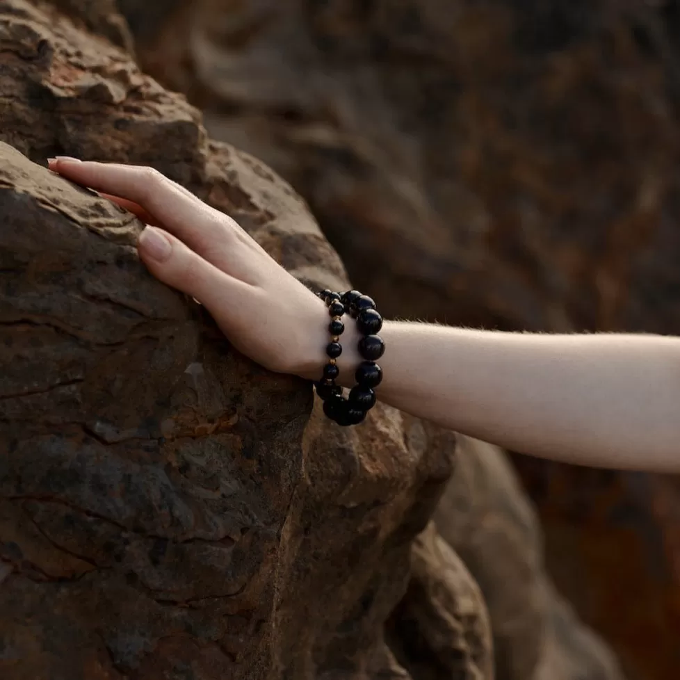 Aurora / Bracelet / Black Onyx   Gold