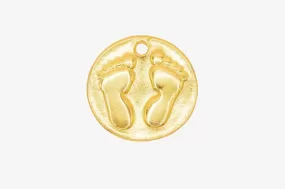 Baby Feet Charm Wholesale 14K Gold, Solid 14K Gold, G191