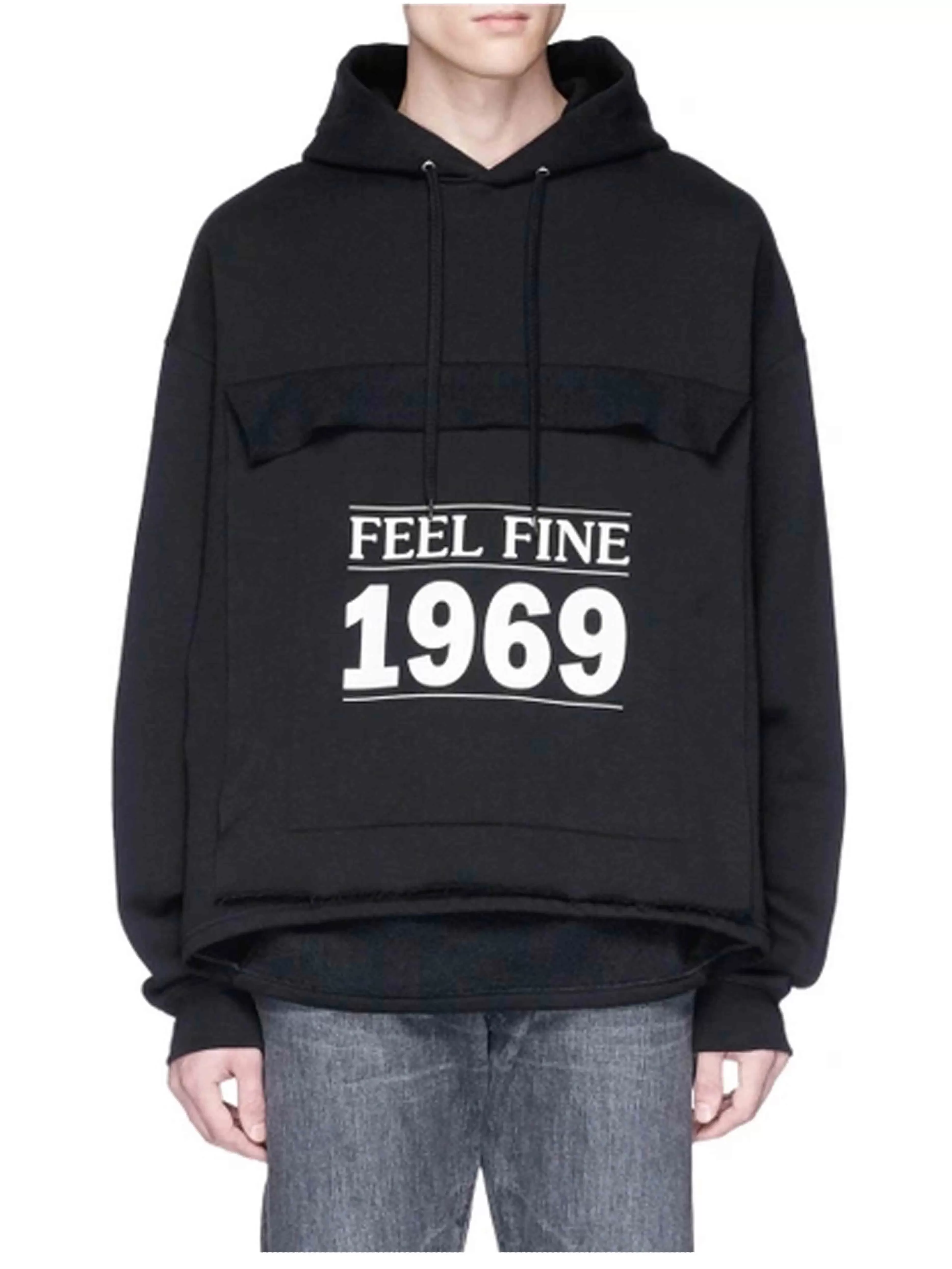 Balenciaga Feel Fine 1969 Double Hem Slit Hoodie [SS18]