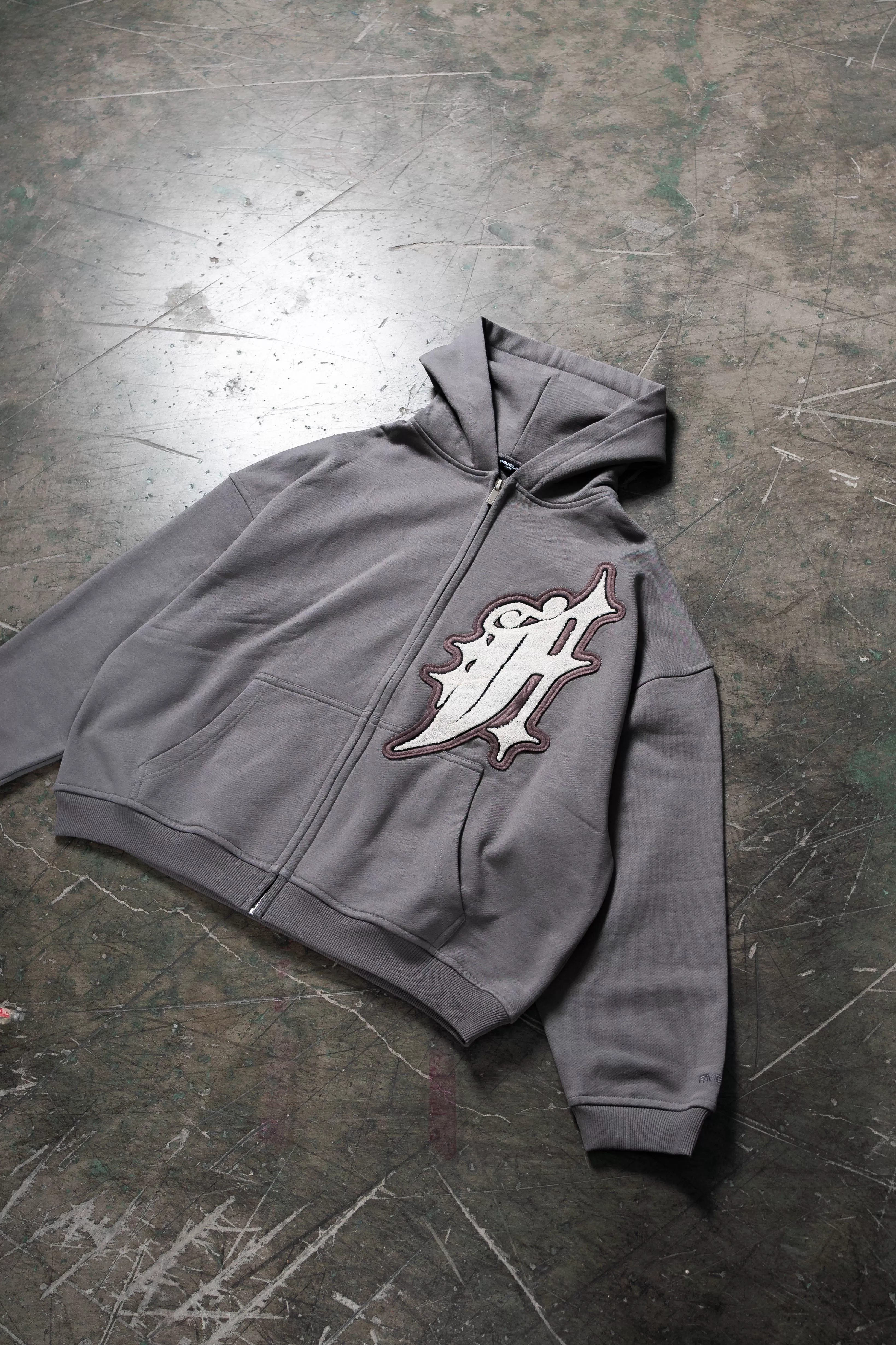 BIG F DARK GREY FRONTZIP