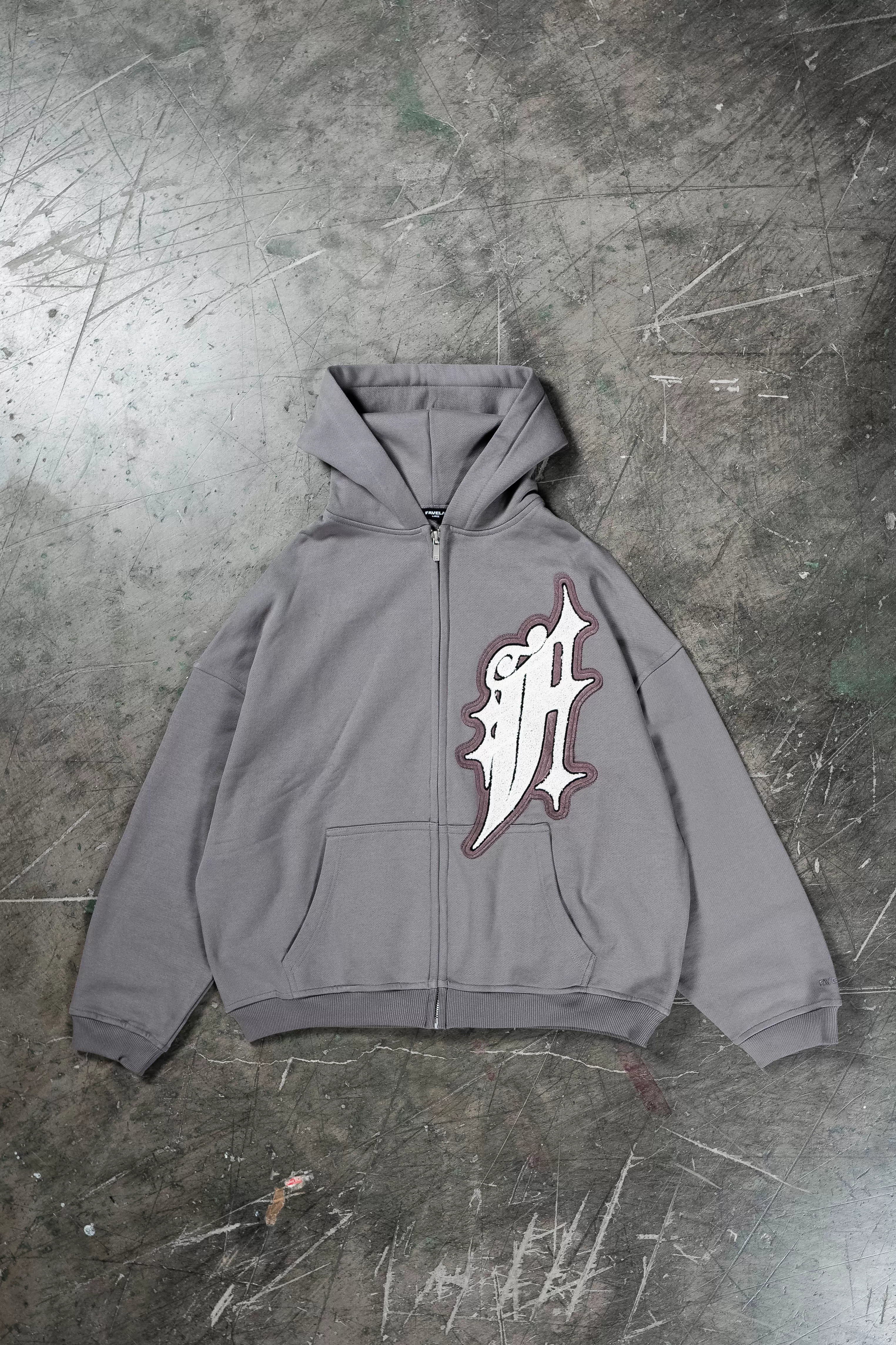 BIG F DARK GREY FRONTZIP