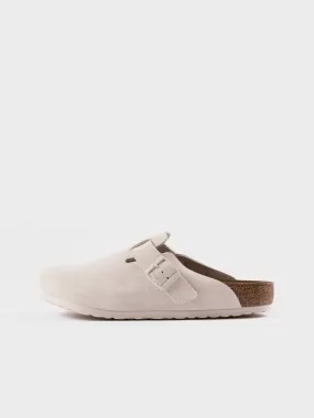 Birkenstock Boston - Modern Suede / Antique White