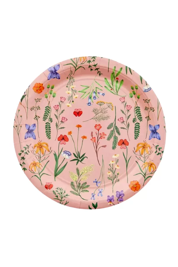 Boho Flowers Paper Plate