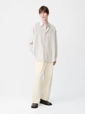 Bridges Peached Cotton Twill Pant in Cream