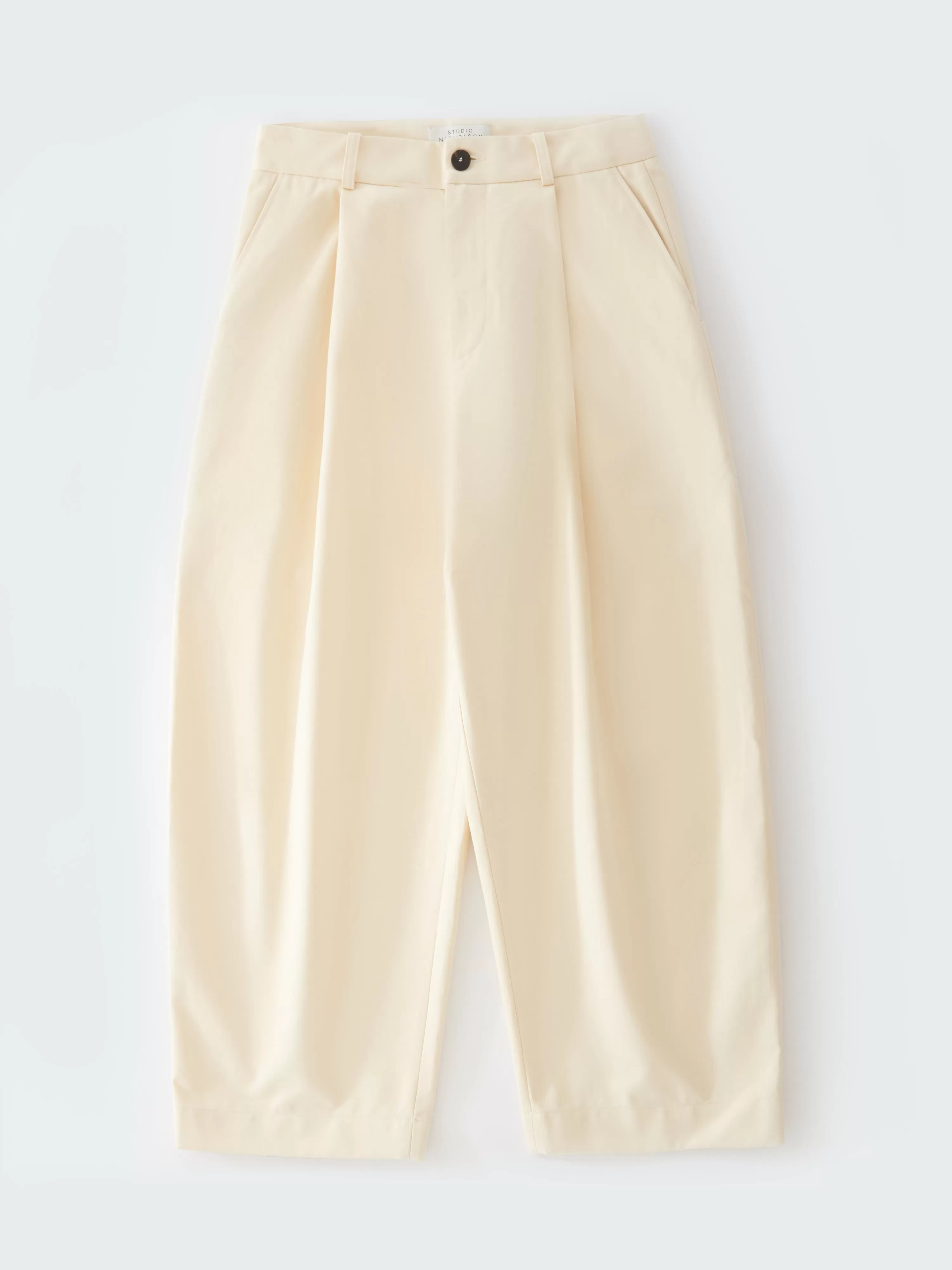 Bridges Peached Cotton Twill Pant in Cream