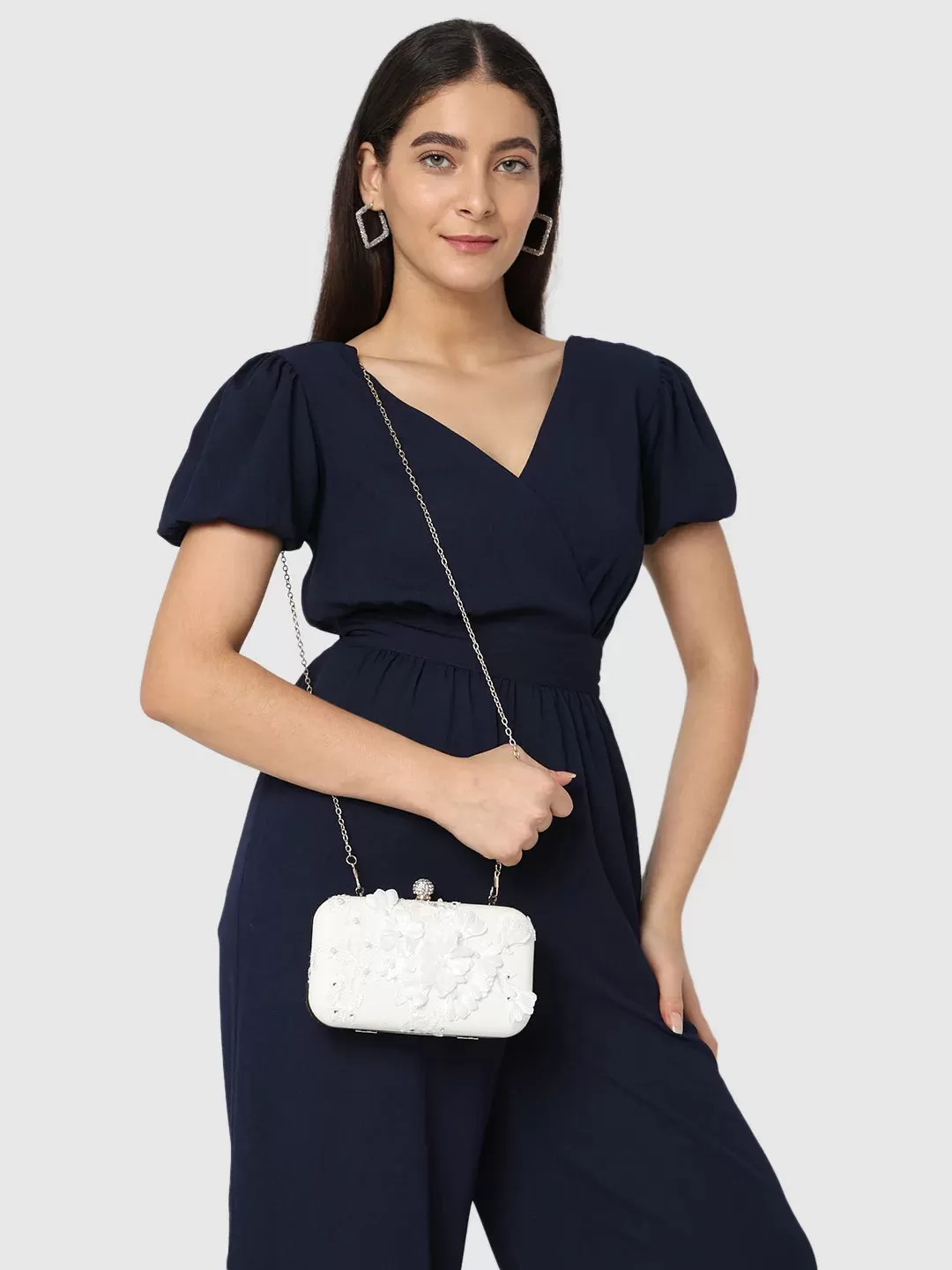 Caprese Gloria Clutch Small White