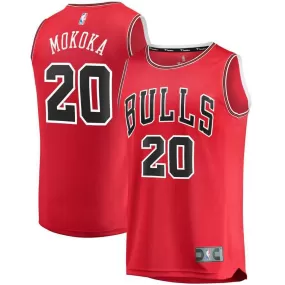 Chicago Bulls Adam Mokoka Fanatics Branded Fast Break Player Icon Jersey Kids - Red | Ireland G9541U4