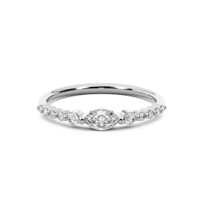 Chorost & Co. Private Collection 14K White Gold 0.30ct Diamond Marquise Stackable Band