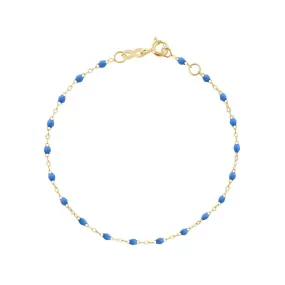 Classic Gigi Blue bracelet, Yellow Gold, 5.9"