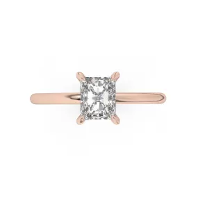 Classic Radiant Cut Solitaire Engagement Ring