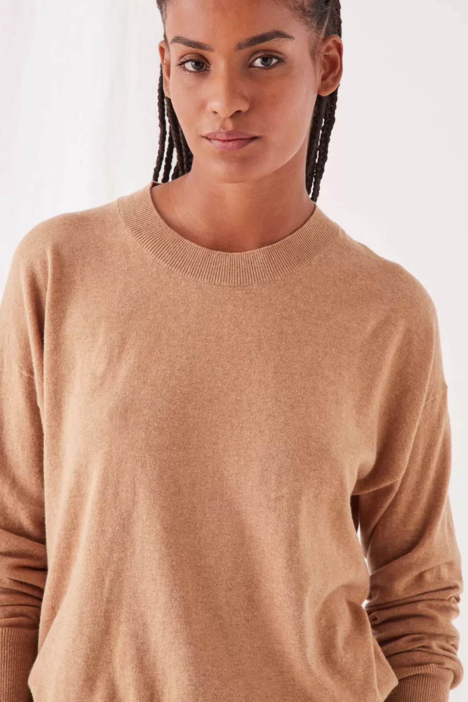 Cotton Cashmere Lounge Taupe Jumper