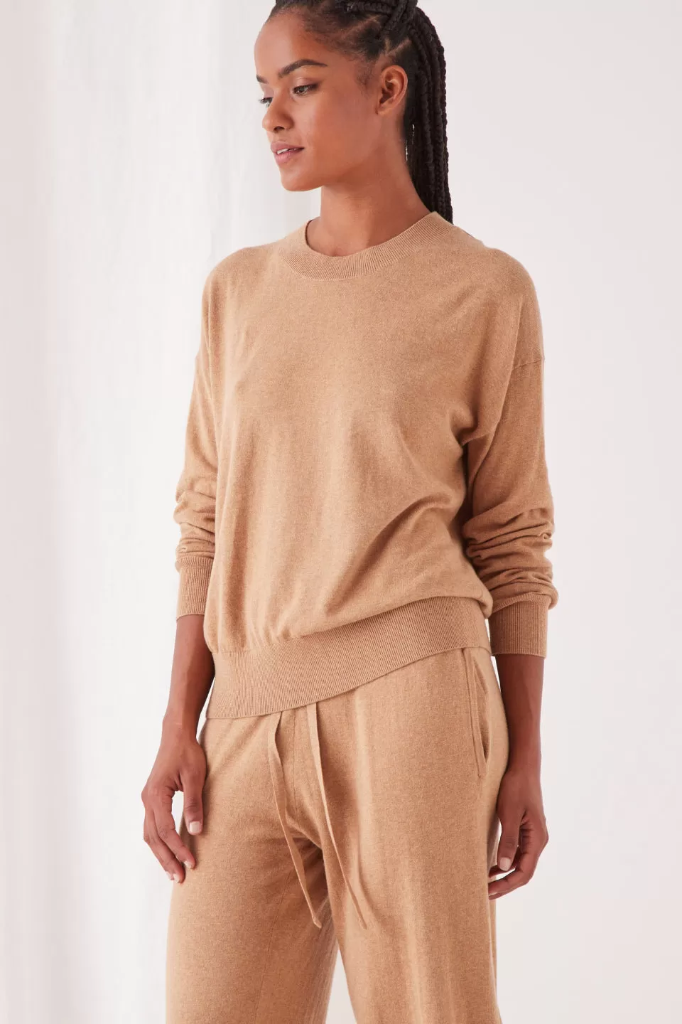 Cotton Cashmere Lounge Taupe Jumper