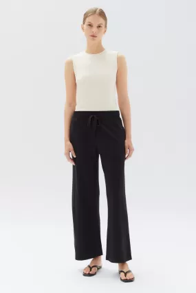 Cotton Cashmere Wide Leg Pant