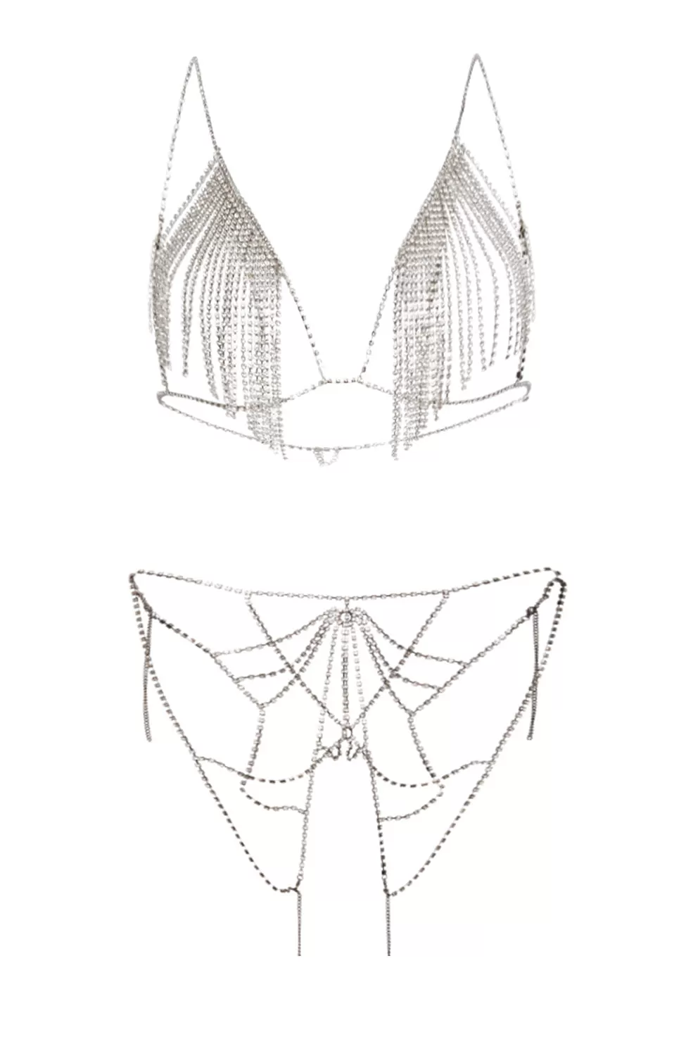 Crystal Ouvert Bralette and Panty Set