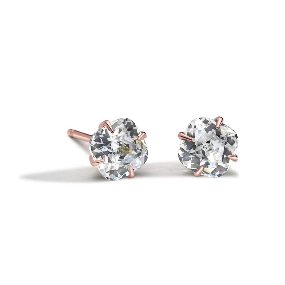 Cushion Shaped Prong-Set Diamond Stud Mount