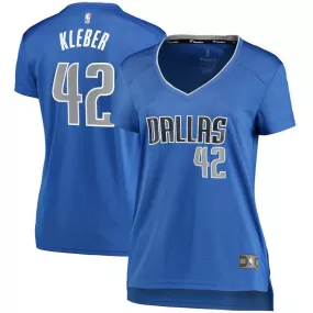 Dallas Mavericks Maxi Kleber Fanatics Branded Replica Fast Break Player Icon Jersey Womens - Blue | Ireland T4086K7