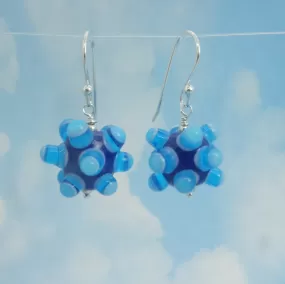 dark blue sputnik earrings