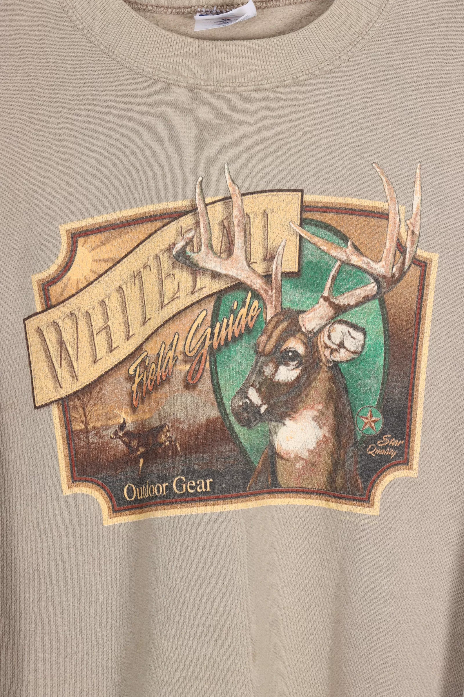 Deer Whitehall Field Guide Outdoor Hunting Gear Sweatshirt USA Made (L)