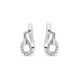 Diamond Coil Huggie Earrings