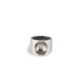 Elli P Ring in Steel with Diamond