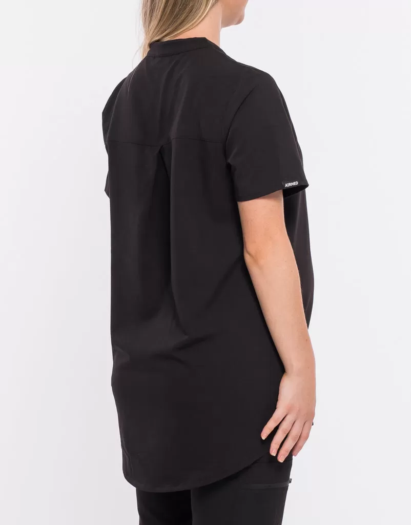 Essential Maternity Scrub Top - Black