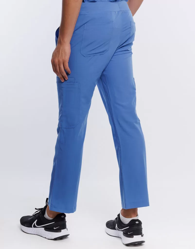 Essential Multi-Pocket Scrub Pants - Ceil Blue