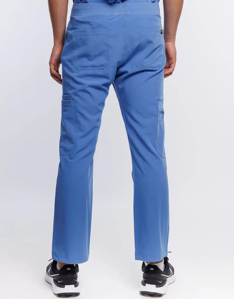 Essential Multi-Pocket Scrub Pants - Ceil Blue