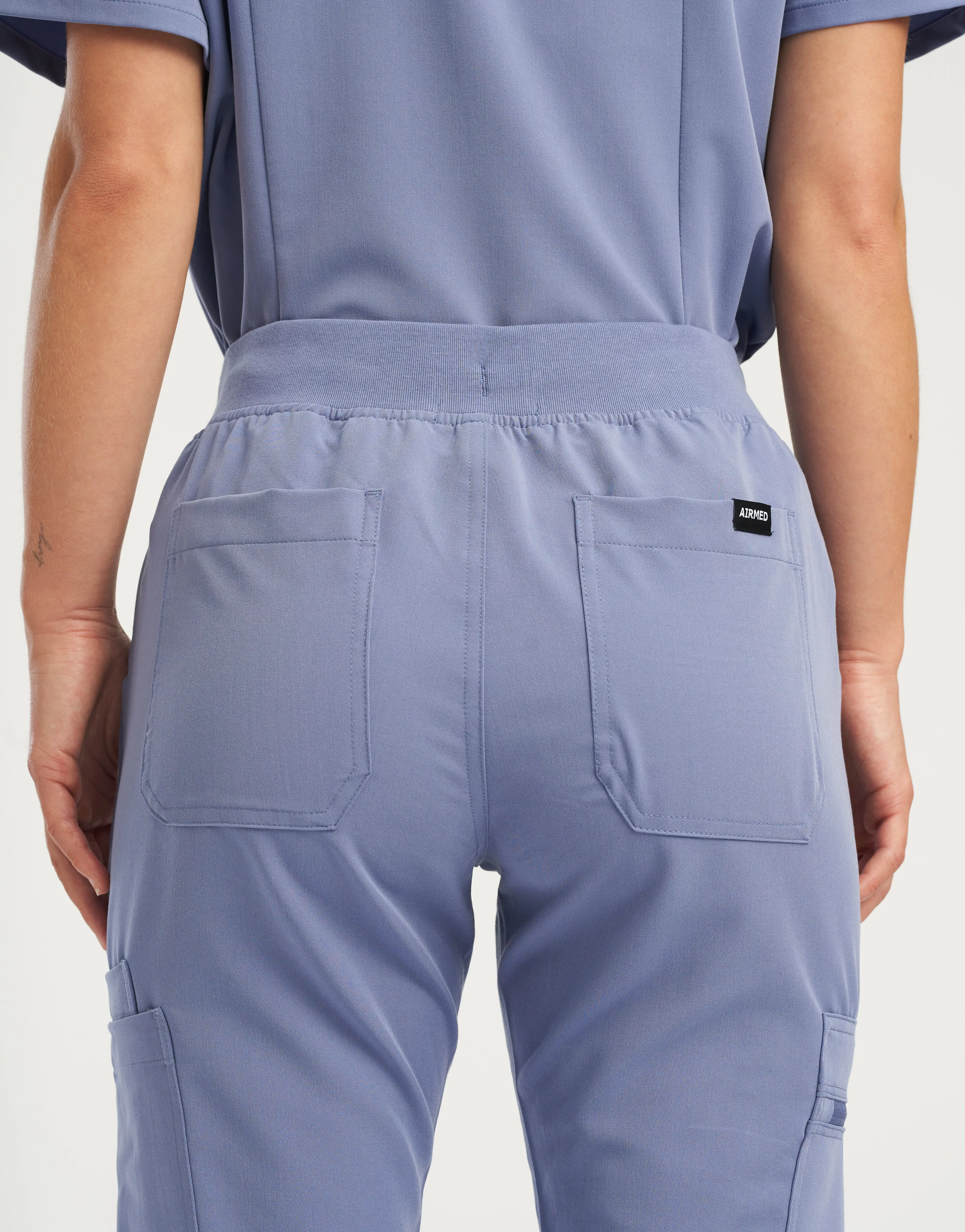 Essential Multi-Pocket Scrub Pants - Nova Blue