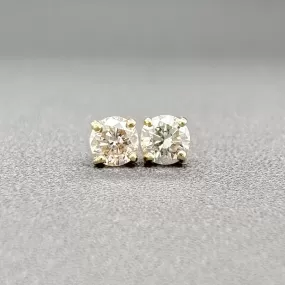 Estate 14K Y Gold 0.29ctw G-H/SI2 Diamond Stud Earrings