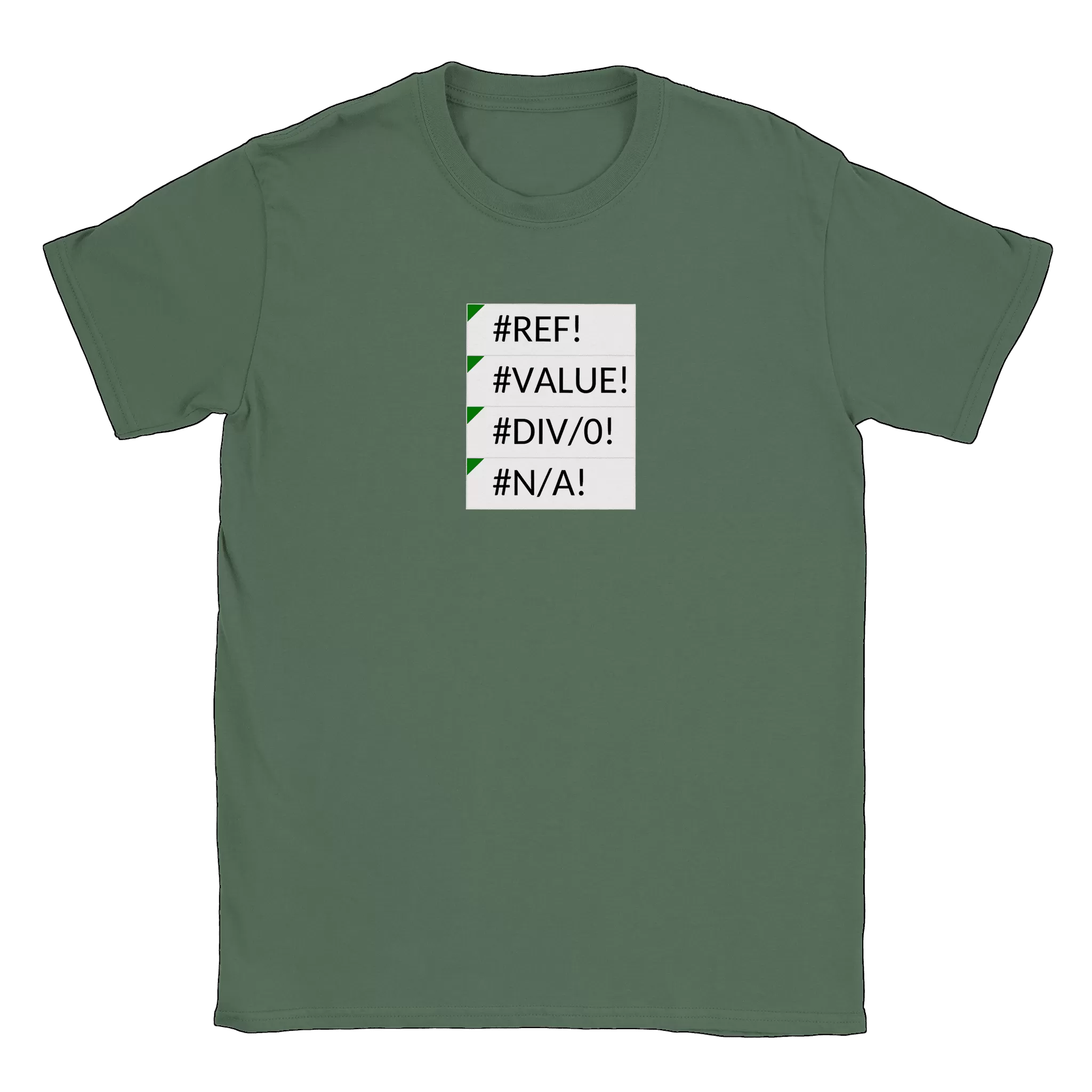 Excel errors - T-shirt