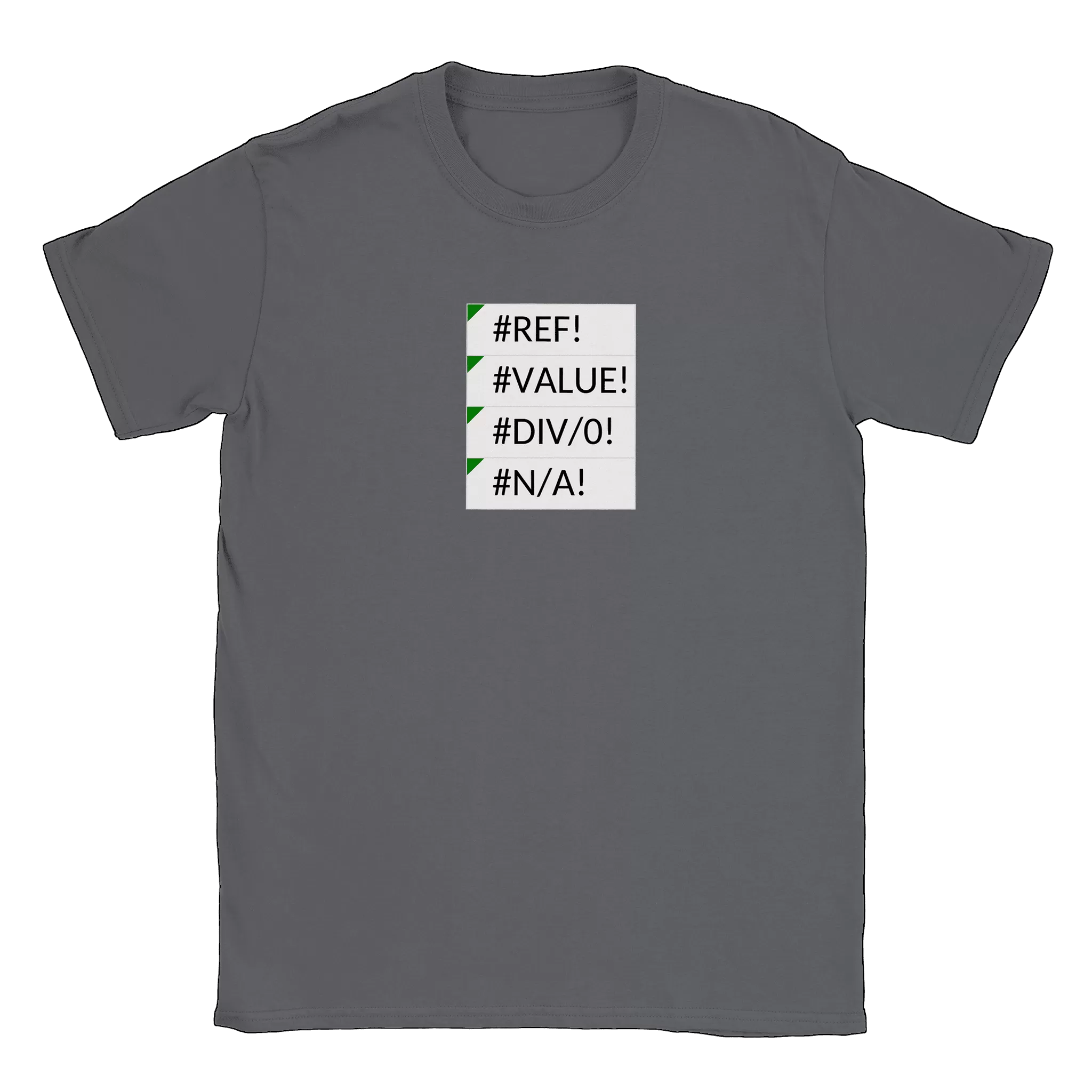 Excel errors - T-shirt