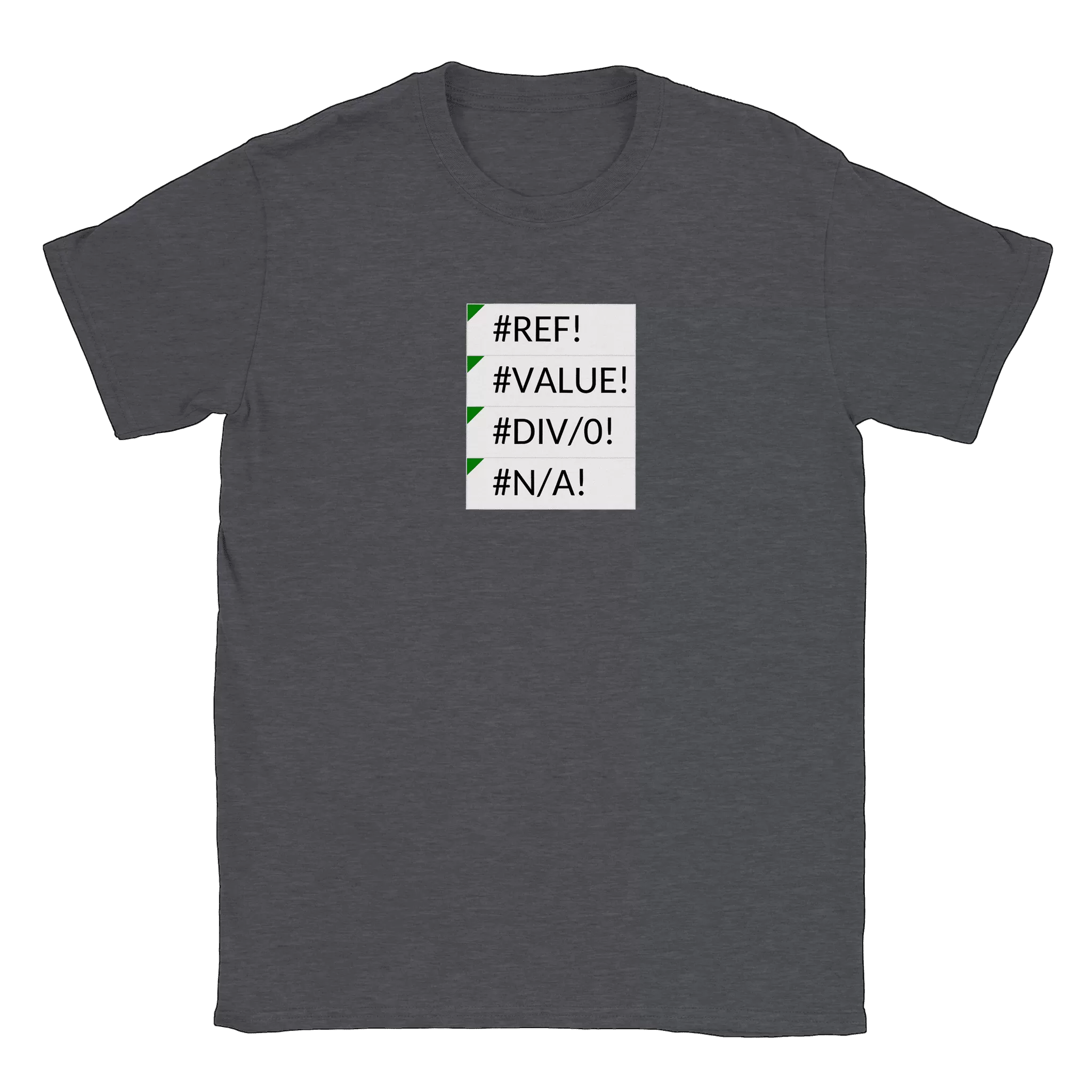 Excel errors - T-shirt