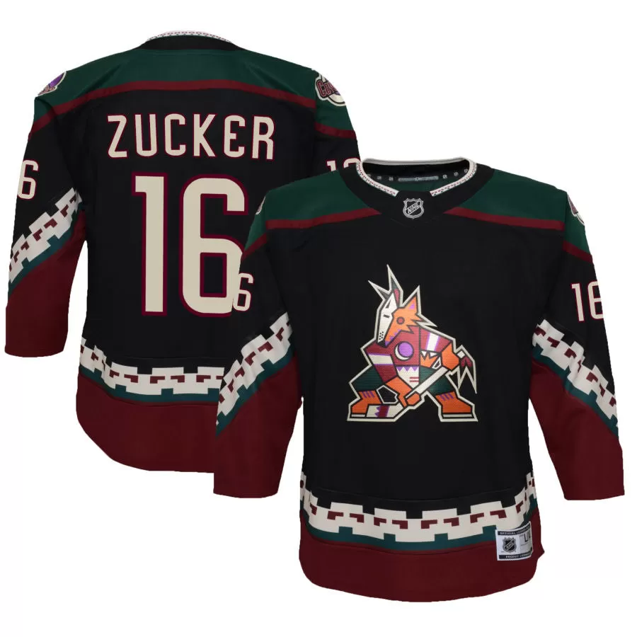 Jason Zucker Arizona Coyotes Youth 2021/22 Home Premier Jersey - Black