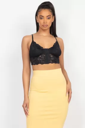 Jr Bralette Lace Hook - Black