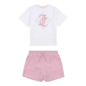 Juicy Couture Diamond Velour Tee/Short Set Junior